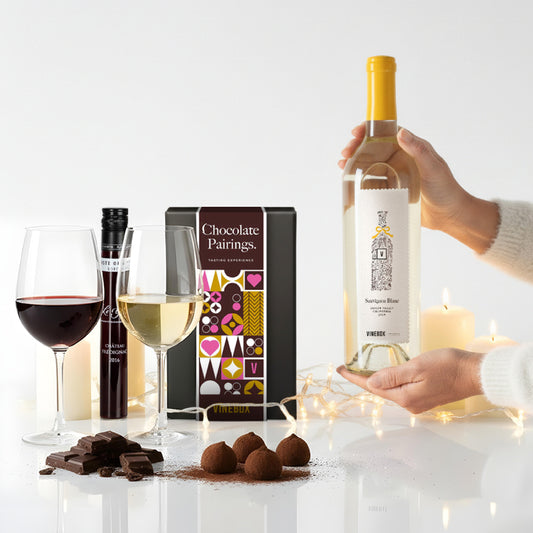 Chocolate Pairing Sipper + Sauvignon Blanc Bottle