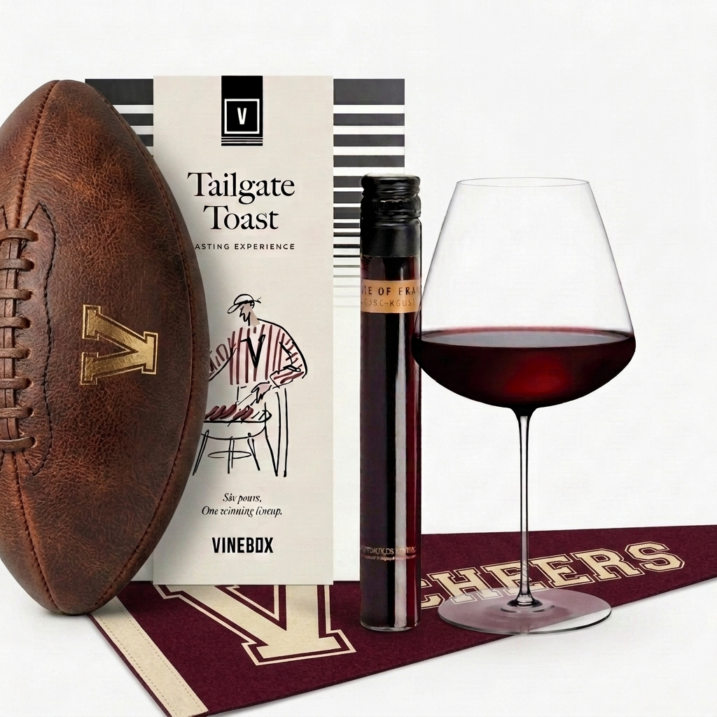 VINEBOX Tailgate Toast wine tasting box with game-day food pairings